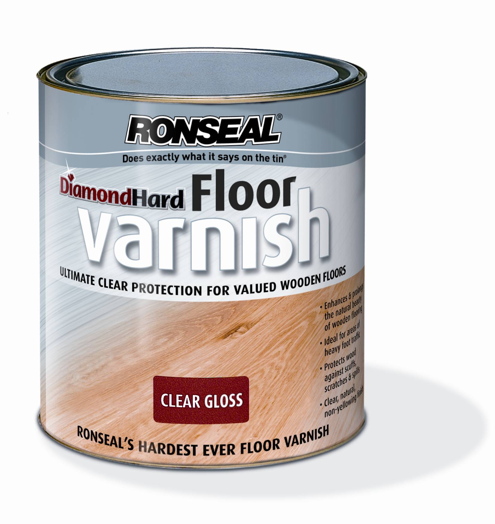 Ronseal Diamond Hard Floor Varnish Clear Matt 2.5L