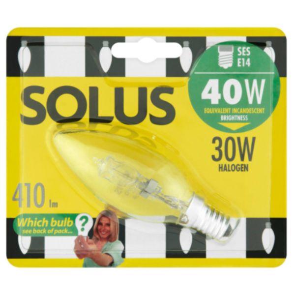 Solus 40w 30w Ses Clear Candle Halogen Candle Bulb Co Op Superstores 9637