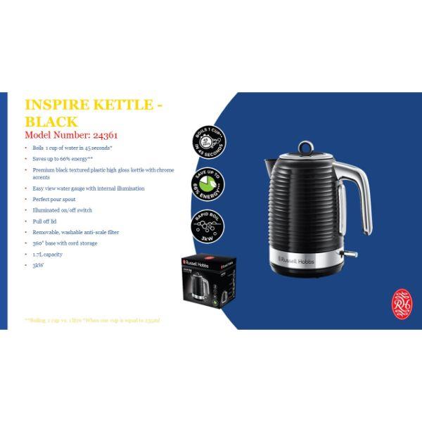 Russell Hobbs Inspire Kettle  White kettle, Kettle, Electric kettle