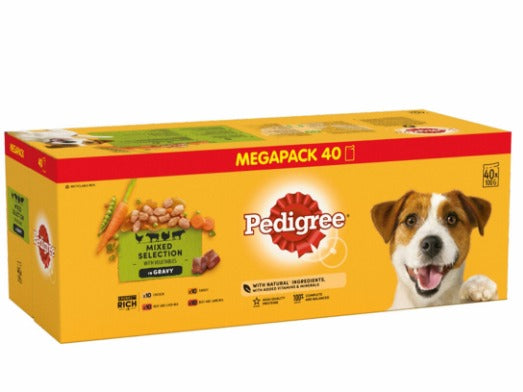 Pedigree Mixed Gravy Pouches 40 Pack