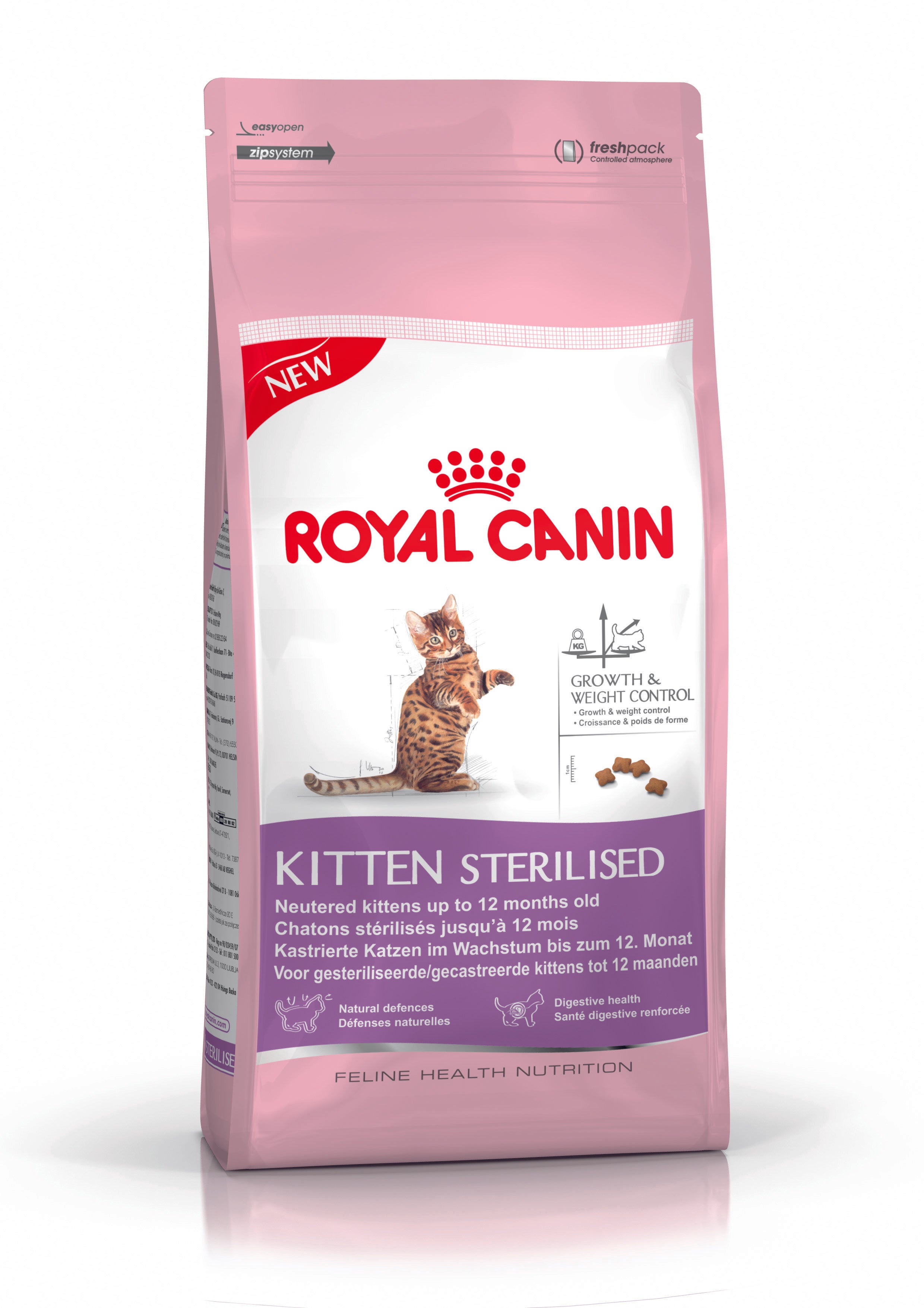 Sterilised store kitten food