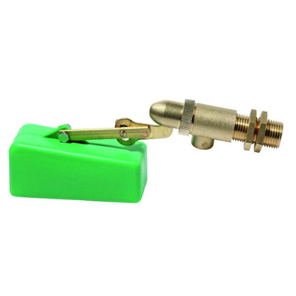 Brass Ballcock for Drinking Bowl-Green Float