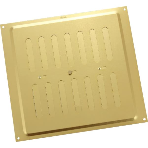 Map Aluminium Hit &amp; Miss Vent Gold 9&quot;x 9&quot; (229mm x 229mm)