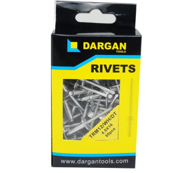 Dargan Pop Rivets 4.9 X 16mm Wide Head (Pack of 50)