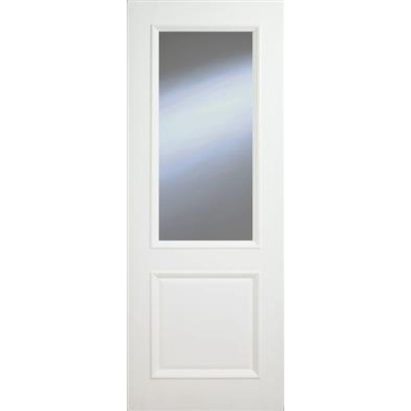 Indoors Monroe Clear Glazed Primed 2 Panel Bolection Door 78X30