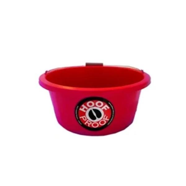 Heavy Duty Hoof Proof Shallow Bucket 15L (Red)