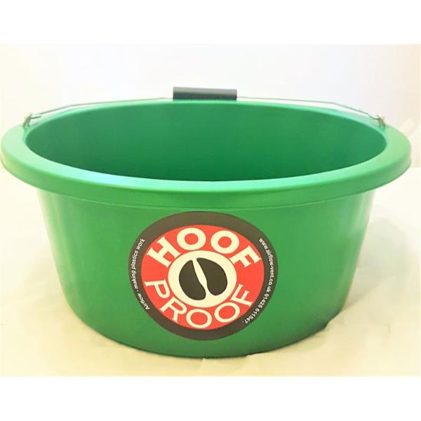 Heavy Duty Hoof Proof Shallow Bucket 15L (Green)