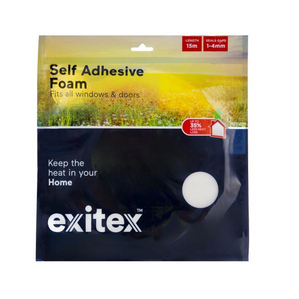 Exitex Self Adhesive Foam fits all windows and doors