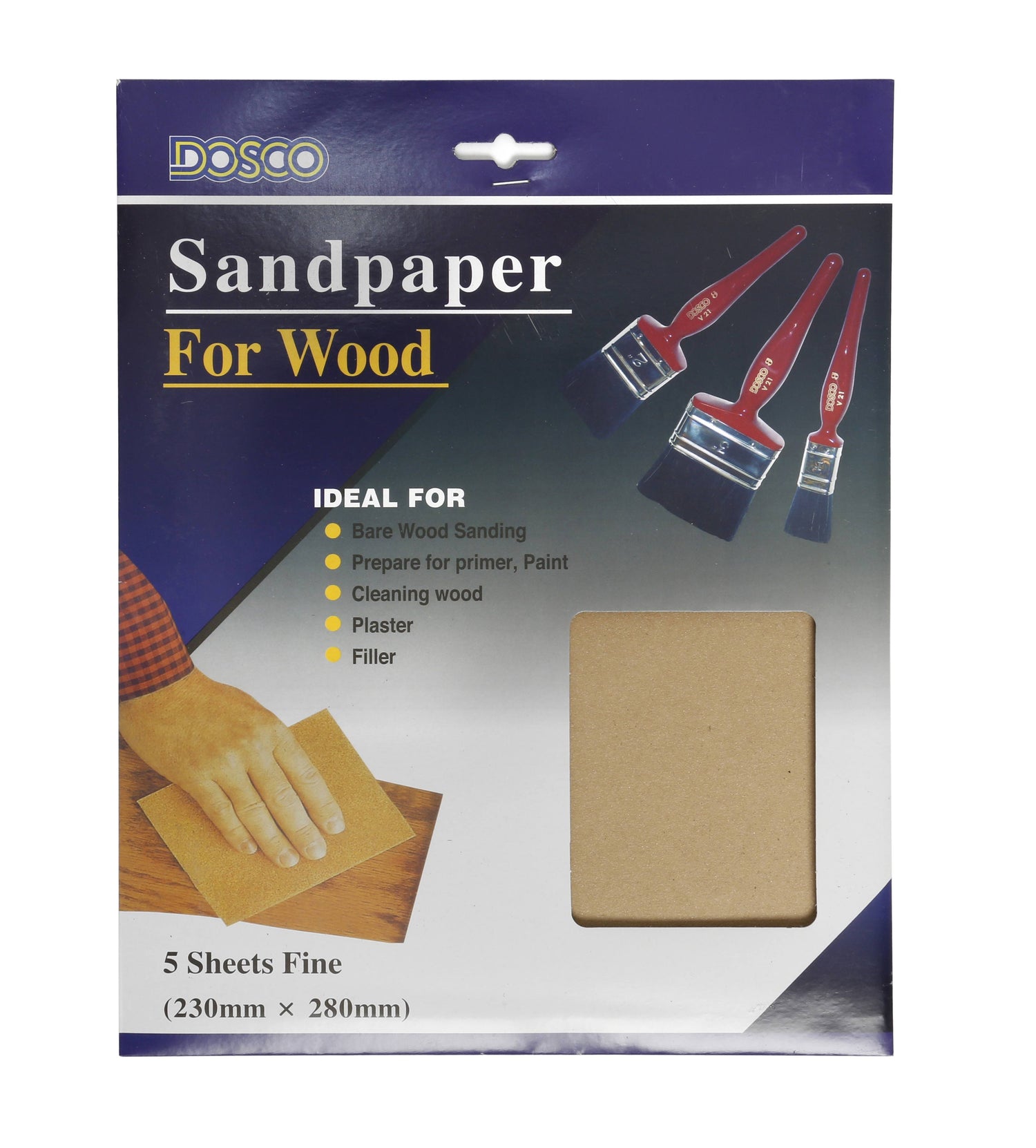 Dosco Sandpaper For Wood 5 Sheets Fine