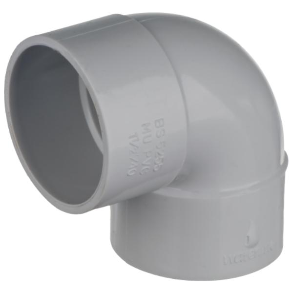 Easi Plumb 40mm White Waste 90 Deg Solvent Knuckle Elbow