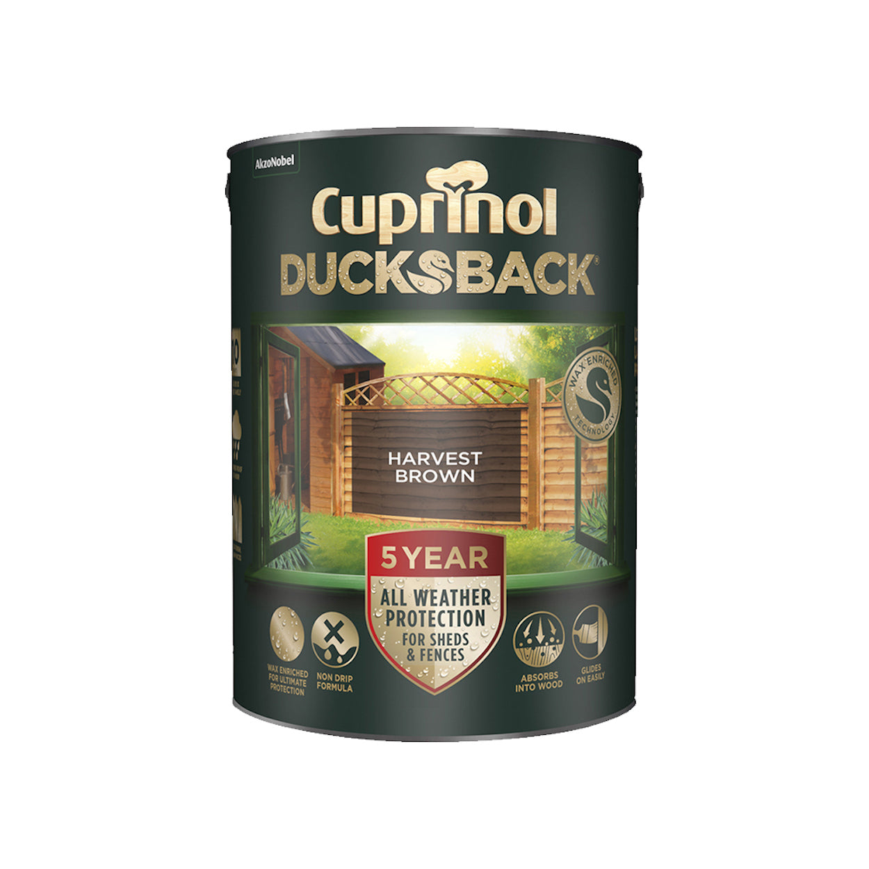 Cuprinol Ducksback Harvest Brown 5L