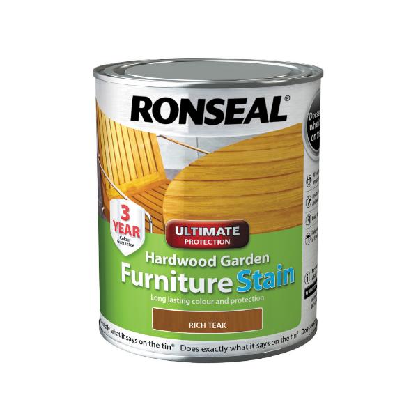 Ronseal Hard Wood Furniture Stain Rich Teak 750ml