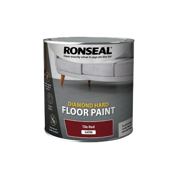 Ronseal Diamond Hard Floor Paint Tile Red 2.5L