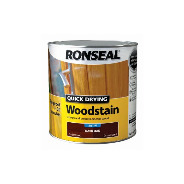 Ronseal Quick Dry Woodstain Satin Dark Oak 2.5L 30948