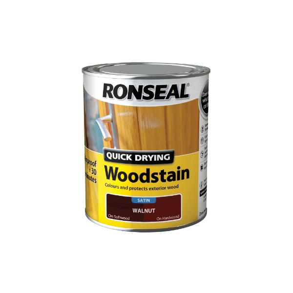 Ronseal Quick Dry Woodstain Satin Walnut 750ml