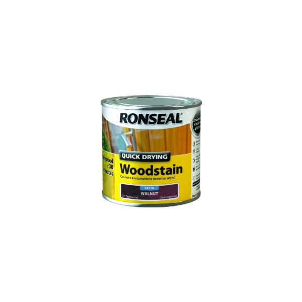 Ronseal Quick Dry Woodstain Satin Walnut 250ml