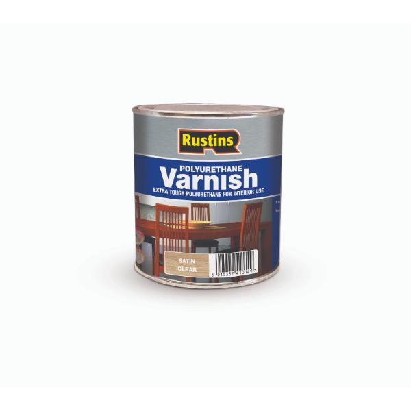 Rustins Polyurethane Varnish Clear Satin 1L