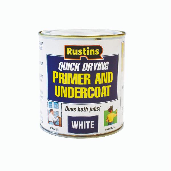 Rustins White Primer &amp; Undercoat Q/Drying 1L