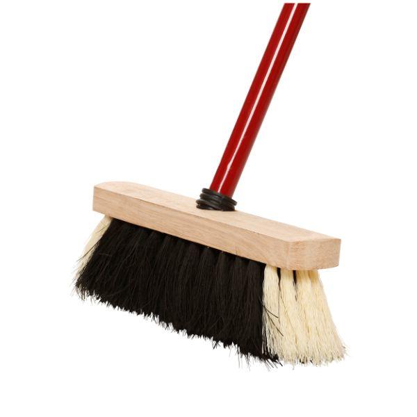 Dosco B&amp;W Broom Varn &amp; Mtl Handle Red