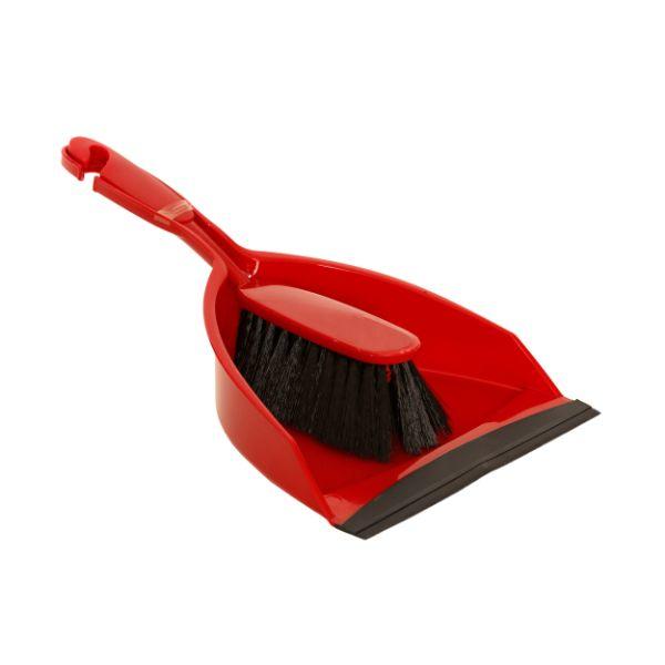 Dosco Dustpan &amp; Brush Set Red