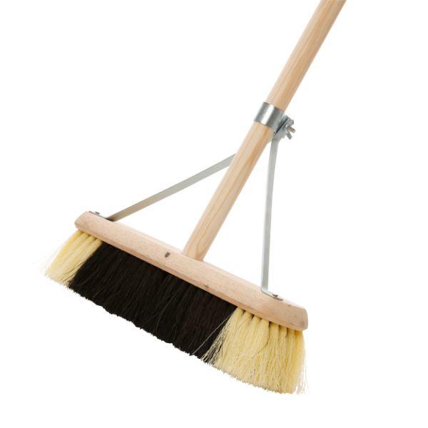 Dosco 24&quot; B&amp;W Broom Handle &amp; Stage Brush