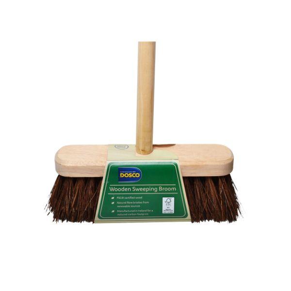 Dosco 11&quot; Bassine Broom &amp; Timber Handle