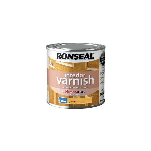 Ronseal Interior Varnish Satin Light Oak 250ml