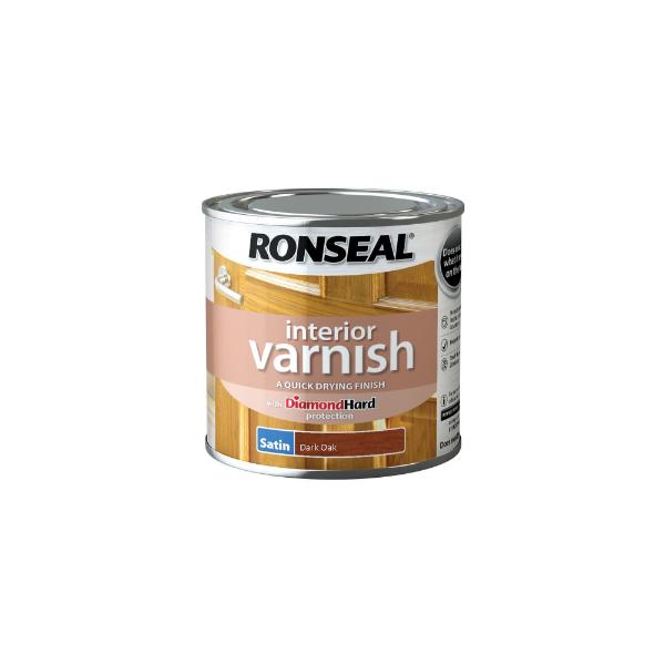 Ronseal Interior Varnish Satin Dark Oak 250ml