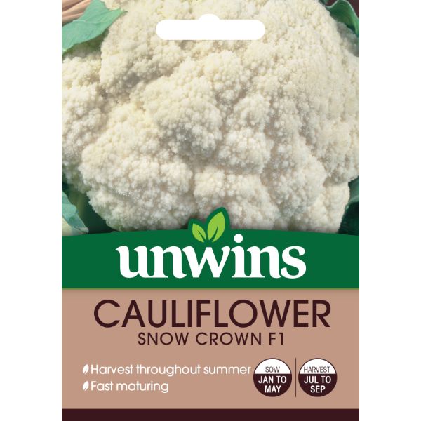 Unwins Seed Packet Cauliflower Snow Crown F1