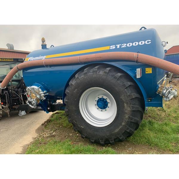 Fleming Slurry Tanker Recessed 11000L Pump Cranked Axle, 28.5 Tyres