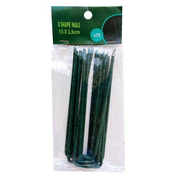 Artificial Grass Fixing Pegs U Shape 10Per Pack