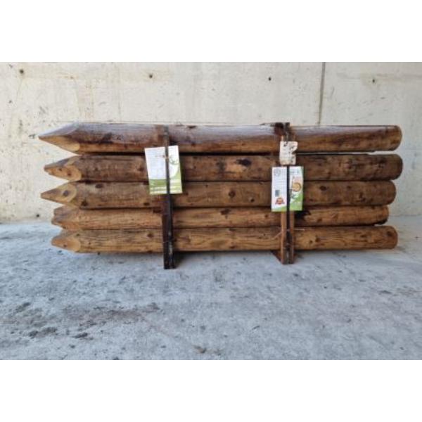 Propost Peeled Fence Post Brown 7ft 5-6&quot;