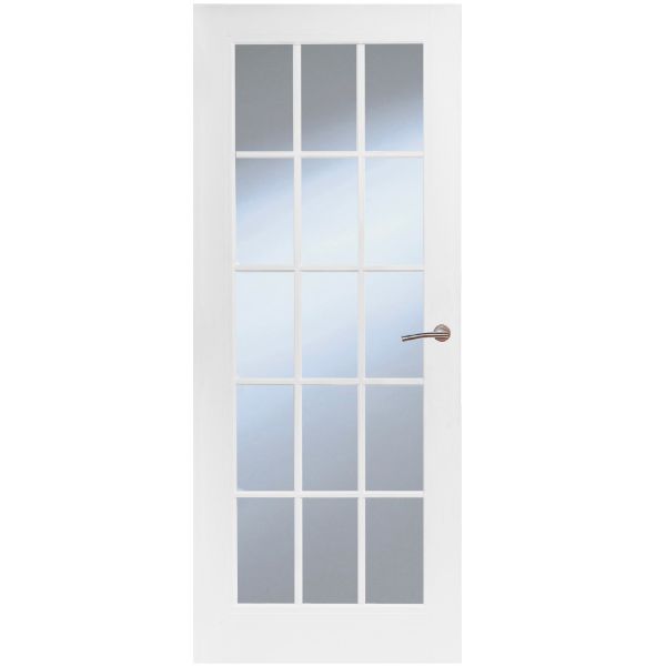 Indoors Bordeaux Primed White 15 Lite Door 80X32