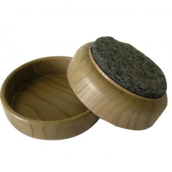 Canadia Dark Grain Castor Cups 45mm 2 Pack