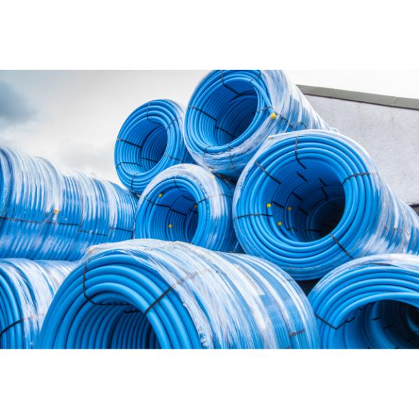 100M Coil - 63mm Blue MDPE Water Pipe