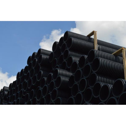 300mm Twinwall Unperforated Pipe 6M