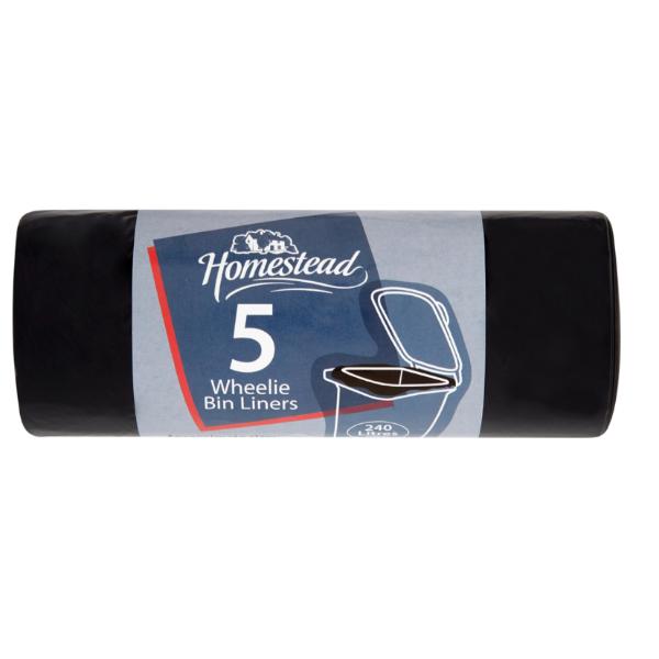 Homestead Wheelie Bin Liners 5 Pack