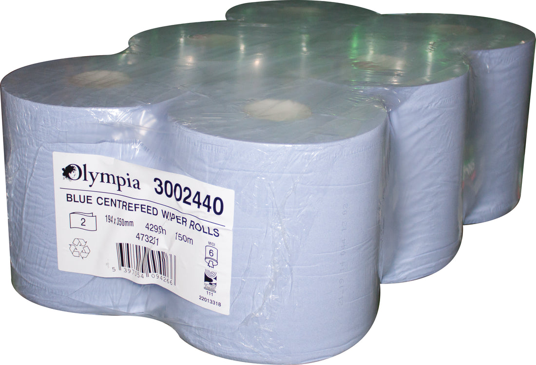 Blue Centre Feed Roll 150Ml 2 Ply