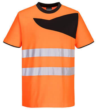 Portwest PW2 Hi-Vis T-Shirt Orange Black