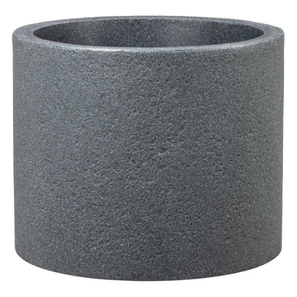 Apta Beton Low Cylinder 30cm Black Planter