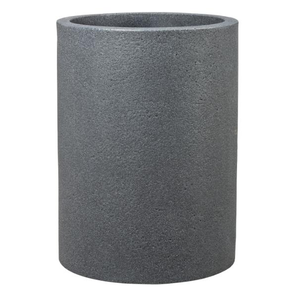 Apta Beton Tall Cylinder 40cm Black Planter