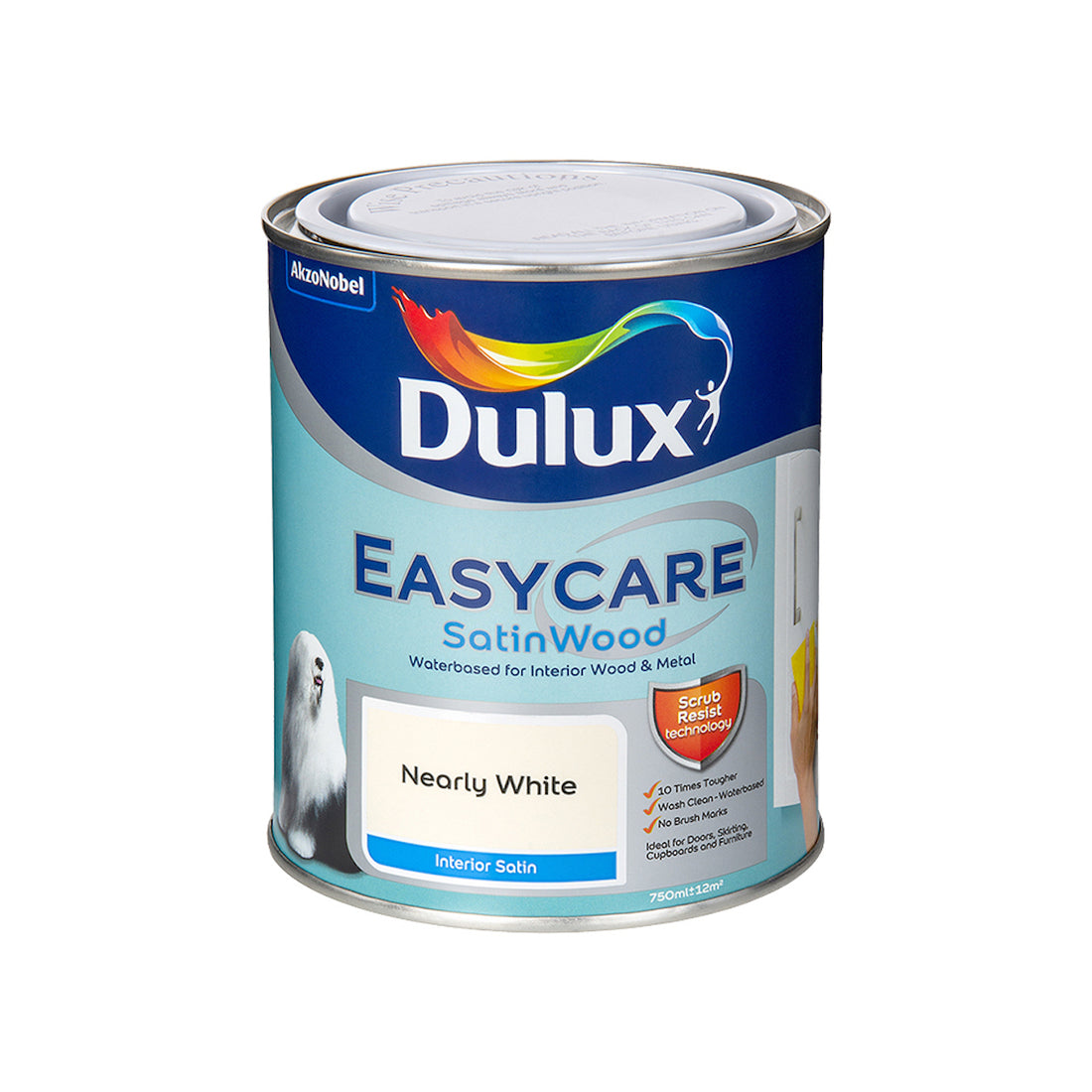 Dulux Easycare Satinwood Nearly White 750Ml