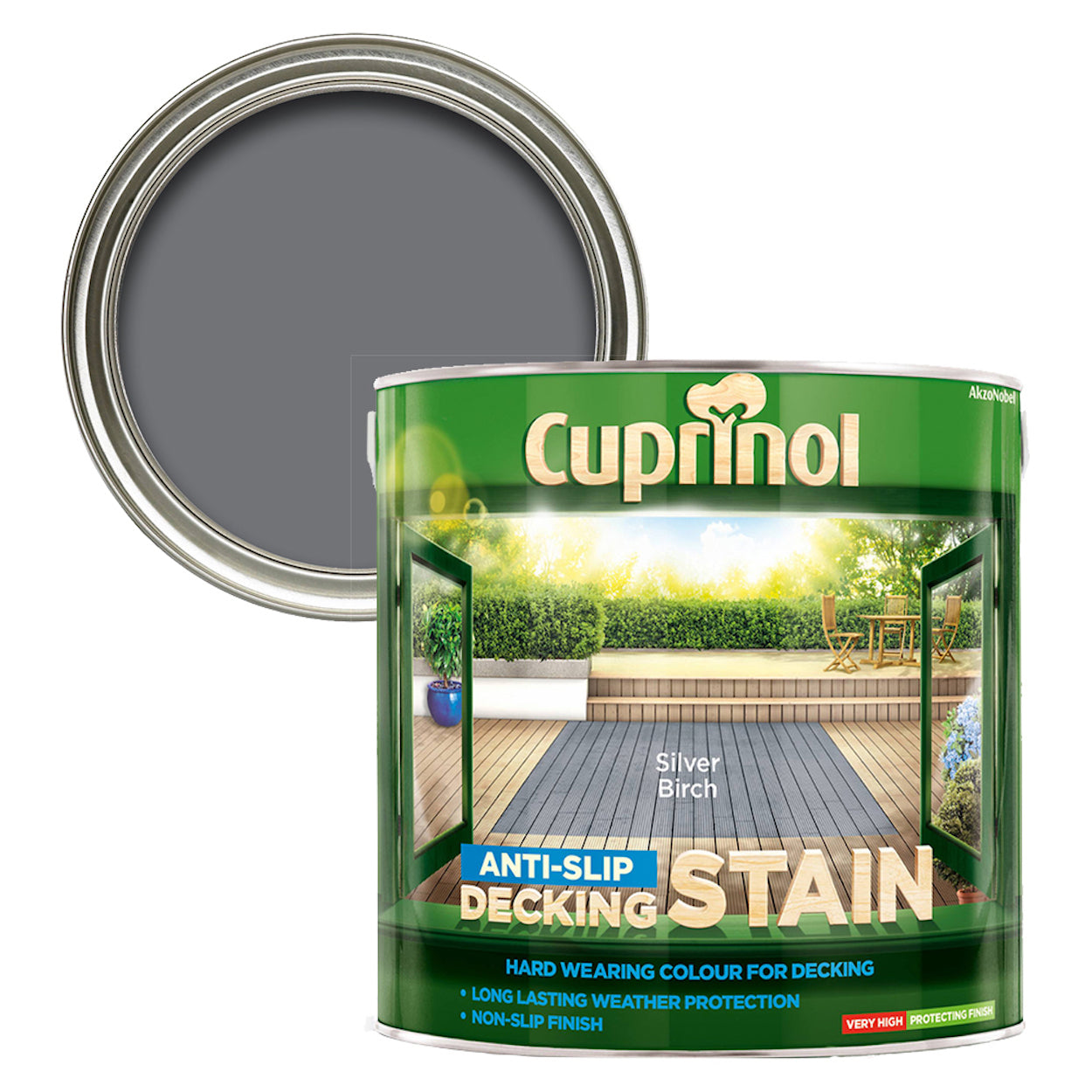 Cuprinol Anti-Slip Decking Stain Silver Birch 2.5L