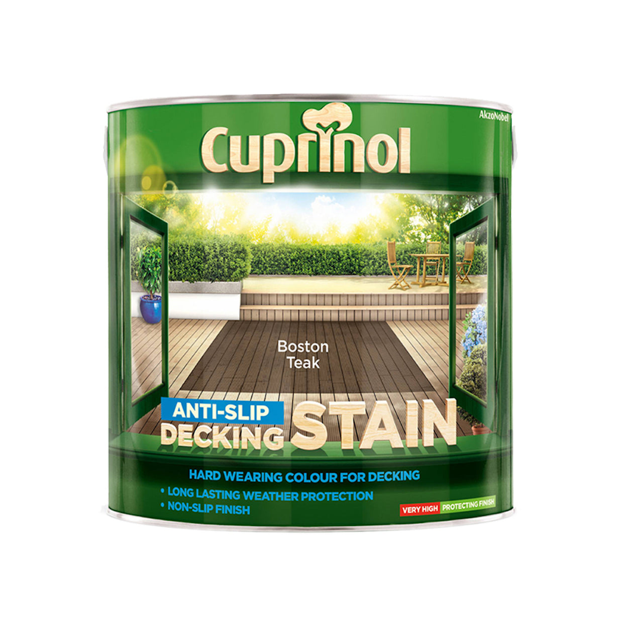 Cuprinol Anti-Slip Decking Stain Boston Teak 2.5L