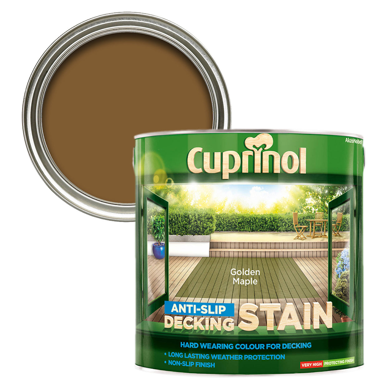 Cuprinol Anti-Slip Decking Stain Golden Maple 2.5L – Co-Op Superstores