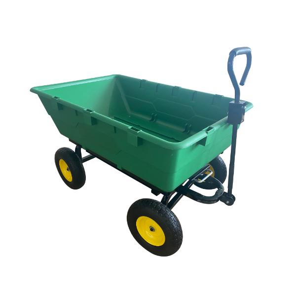 Utility Dumping Cart with Solid Wheels 450KG Weight Load 225L