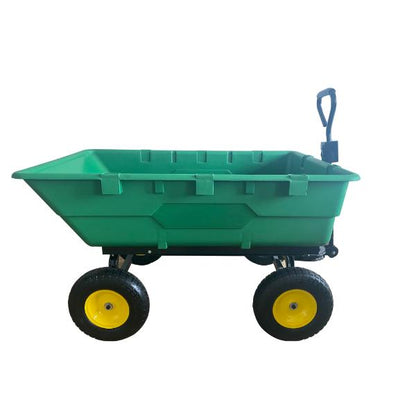 Utility Dumping Cart with Solid Wheels 450KG Weight Load 225L