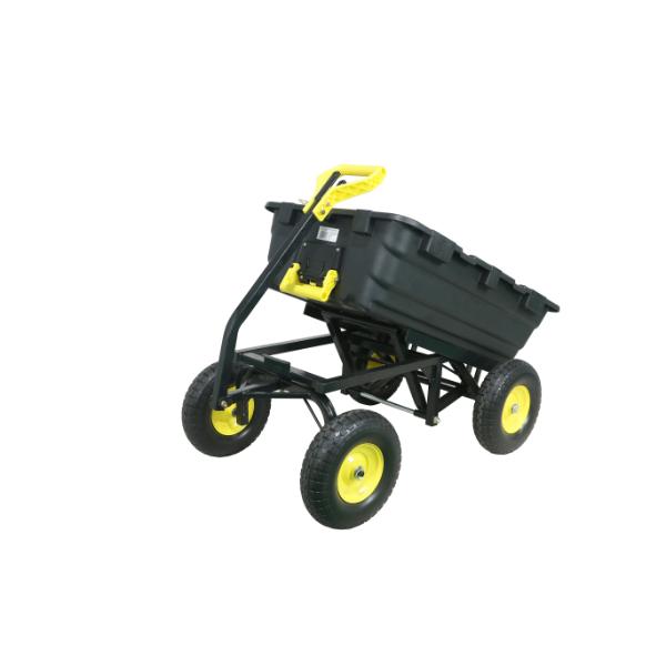 Heavy Duty Tipping Cart with Solid Wheels Max Weight Load 650kg