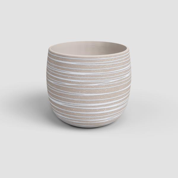 Artevasi  Doris Ceramic Pot 20Cm Cream