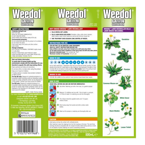 Weedol Lawn Weedkiller 500ml